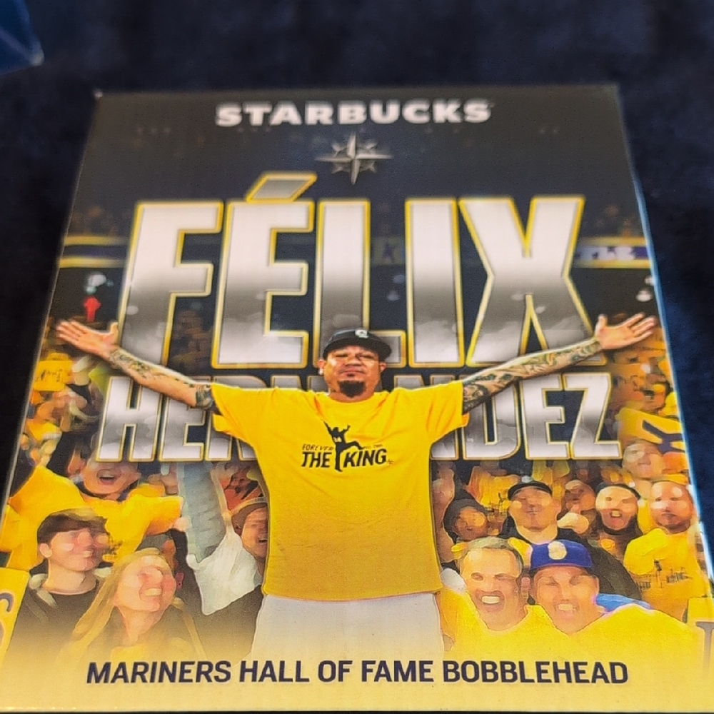 Starbucks Félix Hernández Bobblehead with Yellow and Blue